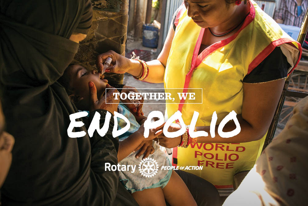Rotary is the force behind the longest battle to eradicate the Polio virus from the planet